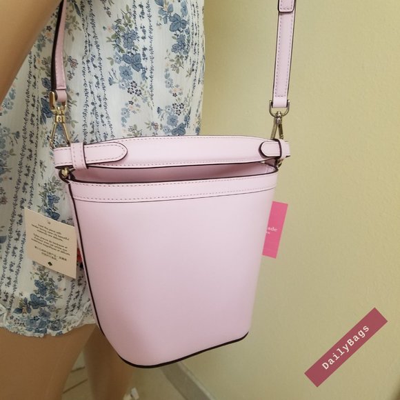 KATE SPADE PIPPA FLOCK PARTY CROSSBODY BUCKET - Picture 6 of 12